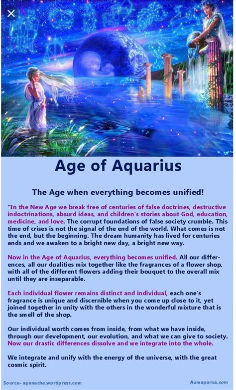 This isnt due to happen any time soon but the shift has already begun. . Age of aquarius end of the world